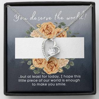 My World - Forever Love Necklace 14 K White Gold