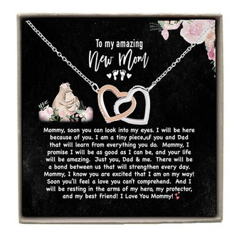 New Mom Double Heart Forever Love Necklace - Thegiftio UK