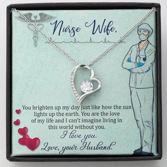 Nurse Wife - You Brighten Up My Day - Forever Love Necklace - Thegiftio UK