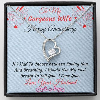 Perfect Gift For Wife On Anniversary Day-Forever Love Necklace, Jewelry For Her, Wedding Anniversary For Wife, Anniversary Gift From Husband. - Thegiftio