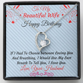 Perfect Gift For Wife On Her Birthday-Forever Love Necklace, Jewelry For Her Birthday, Perfect Birthday Gift For Wife, - THEGIFTIO