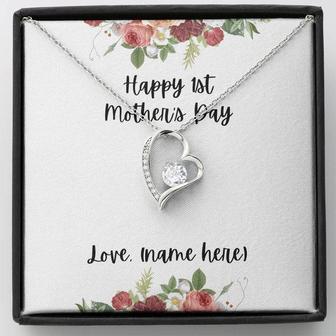 Personalized Happy 1St Mother's Day Forever Love Necklace - Thegiftio UK