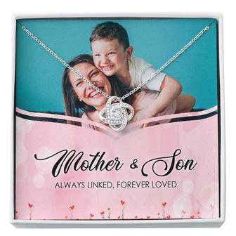 Custom Mother And Son Definition | Custom Photo | Mothers Day Gift For Mom | Personalized Photo Mother And Son Love Knot Necklace | Seseable UK
