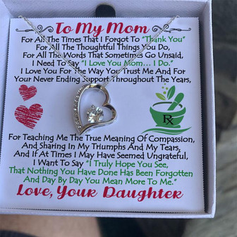 Pharmacy Tech's Mom- Forever Love Necklace - Thegiftio UK