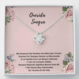 Regalo Para La Suegra, Collar De Nudo, Joya Con Mensaje En Tarjeta - Thegiftio UK
