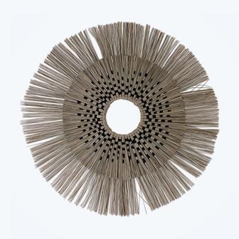 Round Seagrass Wall Hanging for Home Decoration Mid-Century Style | Rusticozy UK