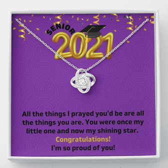 Senior 2021 Graduate Love Knot Necklace - Thegiftio