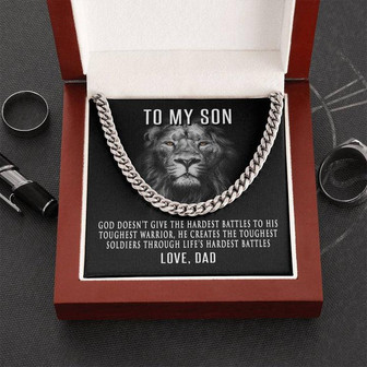 Son Toughest Warrior - Cuban Link Chain Necklace - Thegiftio UK