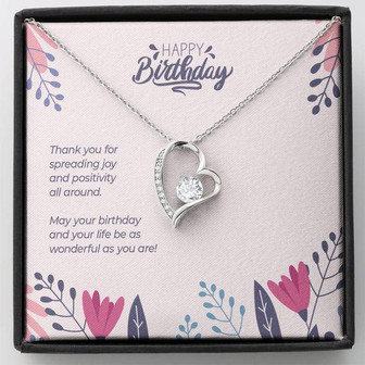 Wonderful Life And Birthday As You Are! - Forever Love Necklace - Thegiftio UK
