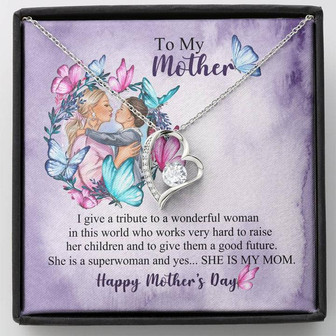 Thanks Mom For Gifting Me Life Forever Love Necklace For Mother's Day - Thegiftio UK