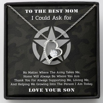 The Best Army Mom - Forever Love Necklace - Thegiftio UK