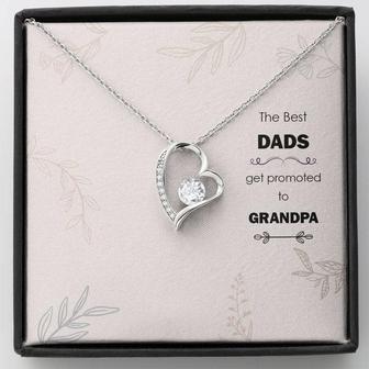 The Best Dads Get Promoted To Grandpa - Forever Love Necklace - Thegiftio