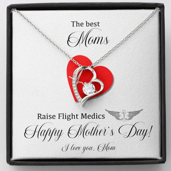 The Best Moms Raise Flight Medics Forever Love Necklace - Thegiftio UK