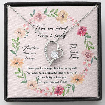 There Are Friend There Is Family Forever Love Necklace Birthday Message Card Gift - Thegiftio UK
