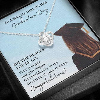 To A Special Girl - Graduation Day - Love Knot Necklace - Thegiftio UK