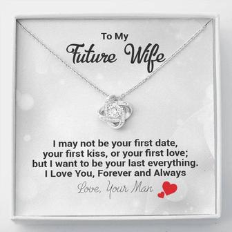 To Future Wife I Love You Forever Love Knot Necklace Gift For Her - Seseable
