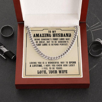 To My Amazing Husband - Cuban Link Chain Necklace - Thegiftio UK