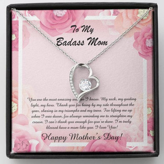 To My Badass Mom - Forever Love Necklace - Thegiftio UK