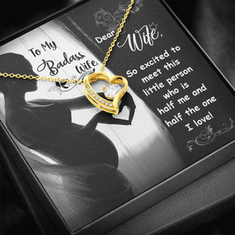 To My Badass Wife Forever Love Necklace - Thegiftio UK