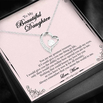 To My Beautiful Daughter - Forever Love Necklace -Dm01 - Thegiftio UK
