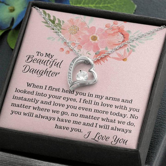 To My Beautiful Daughter-Forever Love Necklace - Thegiftio UK