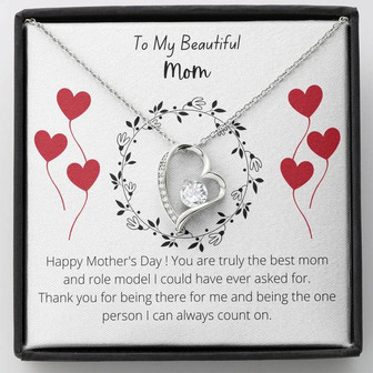 To My Beautiful Mom Forever Love Necklace - Thegiftio UK