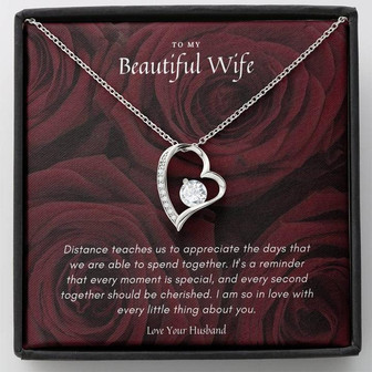 To My Beautiful Wife - Forever Love Necklace - Thegiftio UK