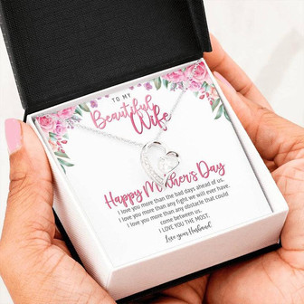 To My Beautiful Wife - Forever Love Necklace With Mother's Day Message Card - Thegiftio UK