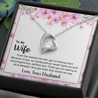 To My Beautiful Wife - Forever Love Necklace - Thegiftio UK