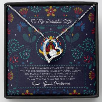 To My Beautiful Wife - Forever Love Necklace - You Are The Answer To All My Quetions - Your Husband