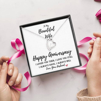 To My Beautiful Wife - Happy Anniversary - Forever Love Necklace - Thegiftio UK