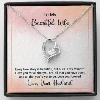 To My Beautiful Wife - Happy Anniversary - Forever Love Necklace - Thegiftio UK