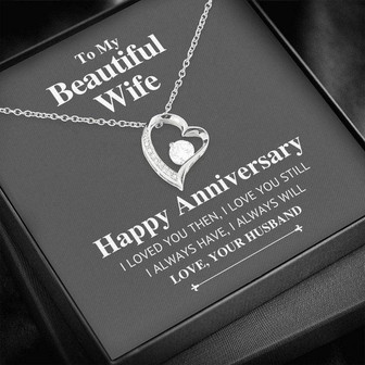 To My Beautiful Wife - Happy Anniversary - Forever Love Necklace - Thegiftio UK
