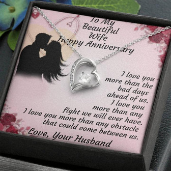 To My Beautiful Wife - Happy Anniversary- Forever Love Necklace - Thegiftio UK