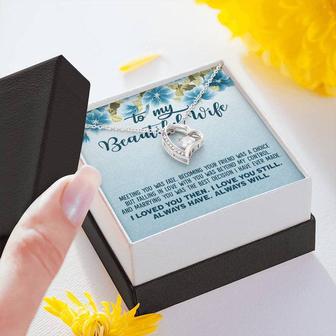 To My Beautiful Wife - Meeting You Was Fate Forever Love Necklace - Thegiftio UK