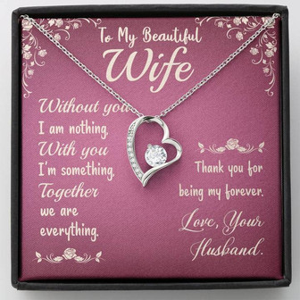 To My Beautiful Wife - Without You I Am Nothing - Forever Love Necklace - Thegiftio UK
