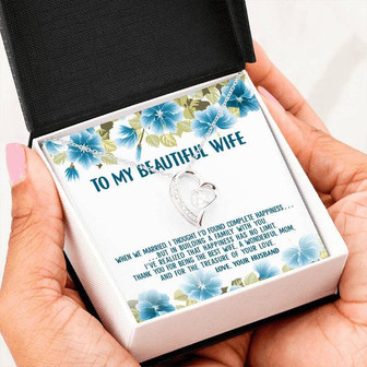 To My Beautiful Wife Birthday Anniversary Gifts – Forever Love Necklace - Thegiftio UK