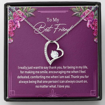 To My Best Friend Forever Love Necklace Birthday Gift - Thegiftio UK