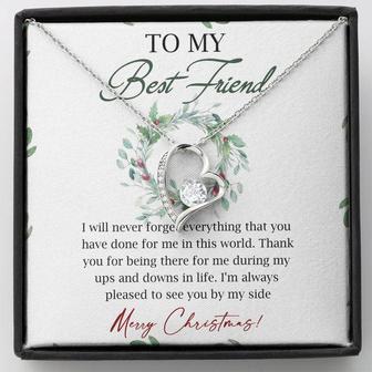 To My Best Friend Forever Love Necklace Message Card