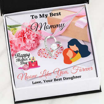 To My Best Mommy From Best Daughter Forever Love Necklace - Thegiftio UK