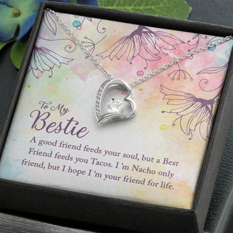 To My Bestie - A Good Friend Feeds Your Soul - Forever Love Necklace - Thegiftio UK