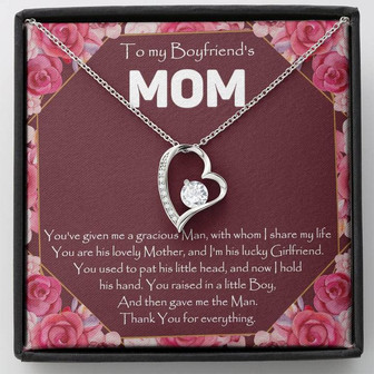 To My Boyfriend's Mom- Thank You- Forever Love Necklace - Thegiftio UK