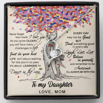 To My Daughter - Dance In The Rain - Gift For Daughter From Mom - Forever Love Necklace - Thegiftio UK
