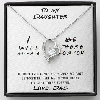 To My Daughter - Keep Me In Your Heart - Gift For Daughter From Dad - Forever Love Necklace - Thegiftio UK