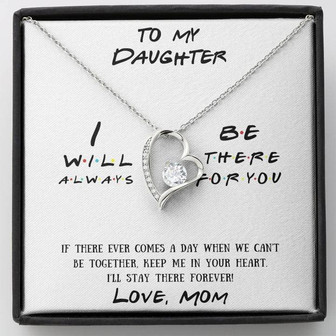 To My Daughter - Keep Me In Your Heart - Gift For Daughter From Mom - Forever Love Necklace - Thegiftio