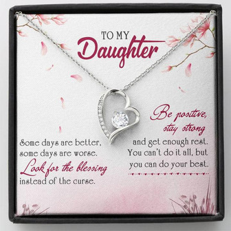 To My Daughter Forever Love Necklace Birthday Message Card Gift - Thegiftio UK