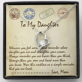 To My Daughter Forever Love Necklace Birthday Gift - Thegiftio UK