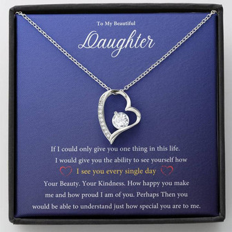 To My Daughter Forever Love Necklace - Thegiftio UK