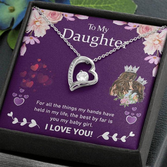To My Daughter Forever Love Necklace - Thegiftio UK