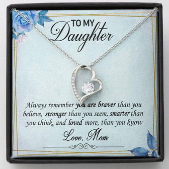 To My Daughter Forever Love Necklace Message Card - Thegiftio UK